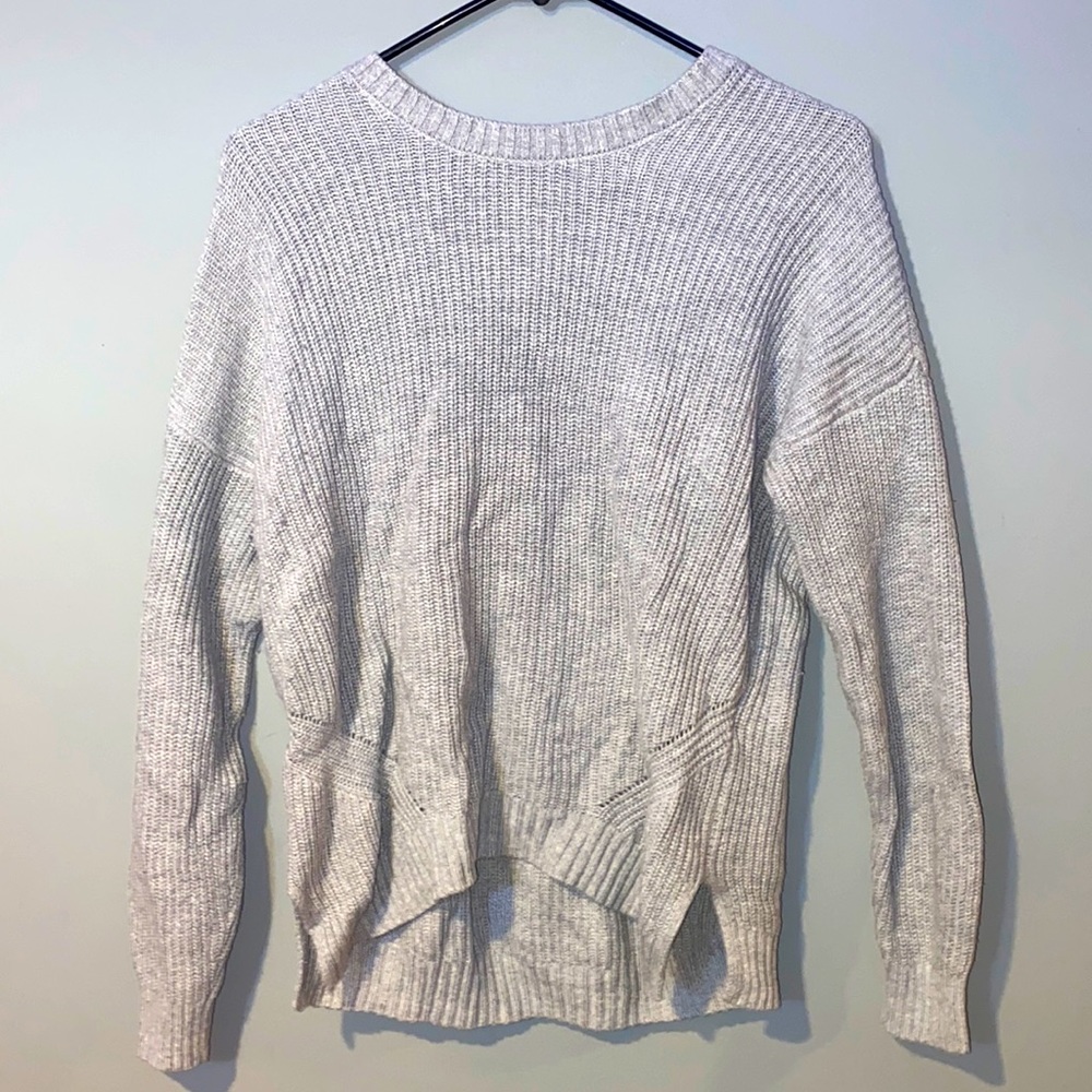 Grey knitted sweater